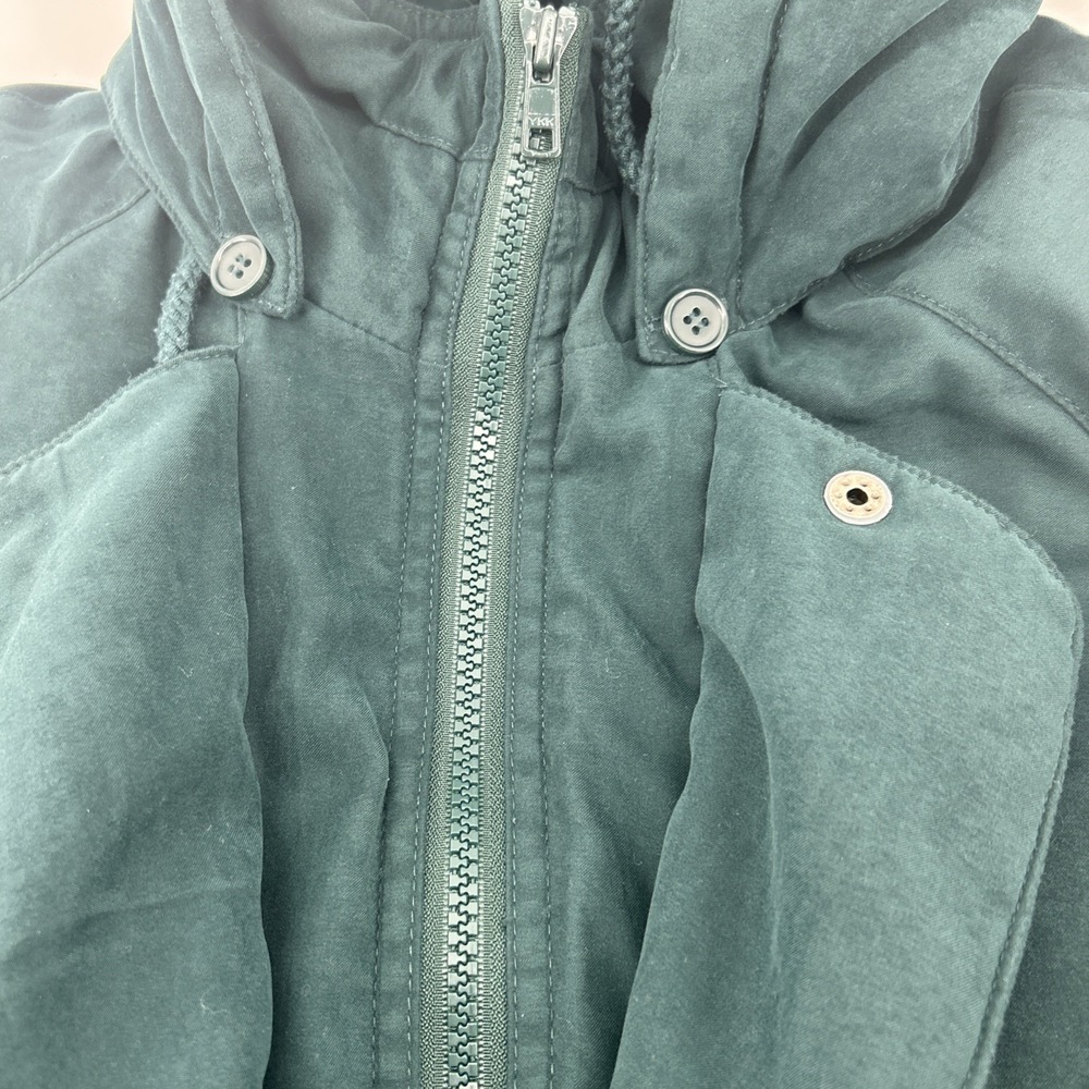 Jacqueline Ferrar Jacket Coat Women's Small Green Casual Lined Removable Hood - Picture 5 of 16